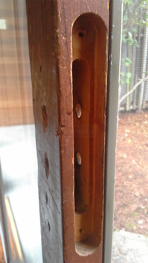 User submitted a photo of patio door hardware.