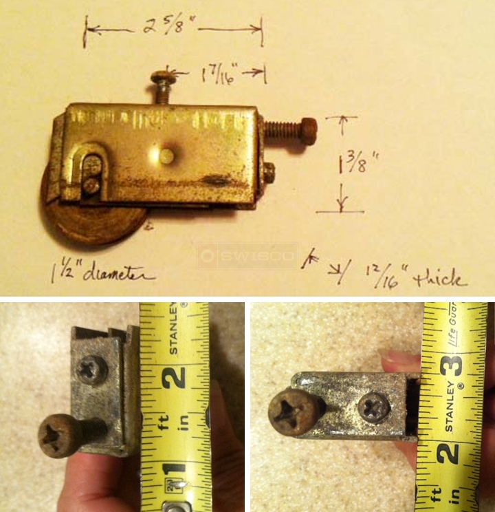 User submitted photos of patio door hardware.