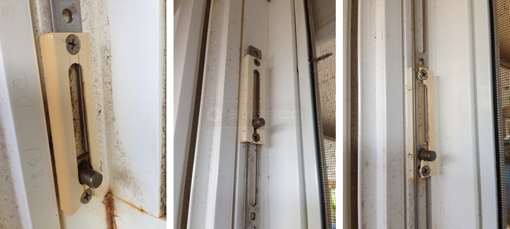 User submitted photos of window hardware.