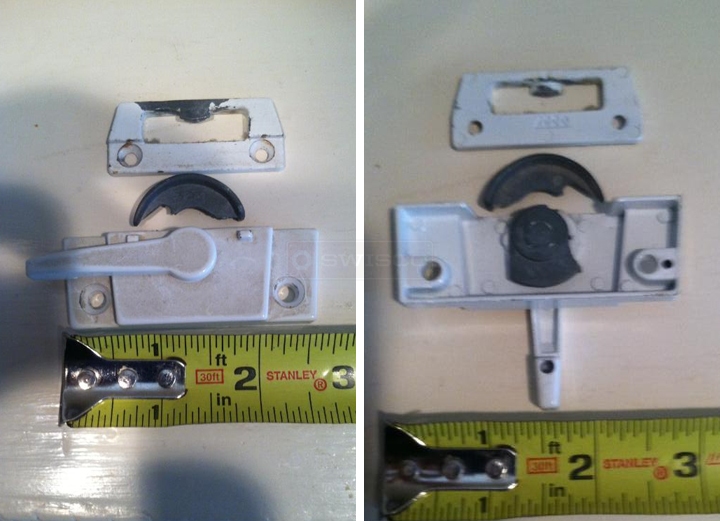 User submitted photos of a window lock.