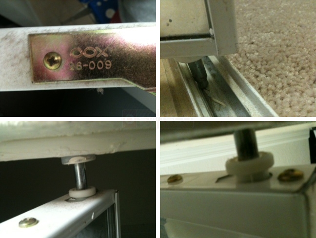 User submitted photos of a bi-fold door hardware.