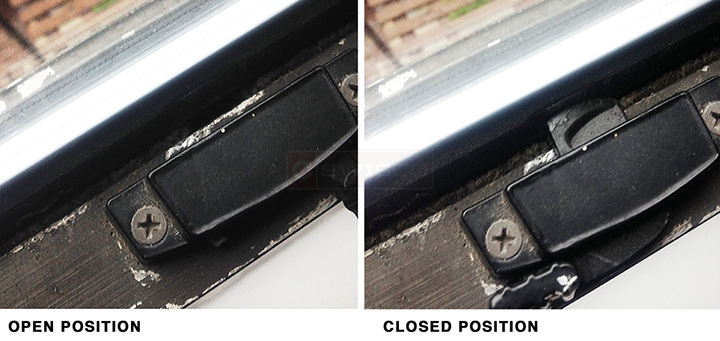 User submitted photos of a window lock.