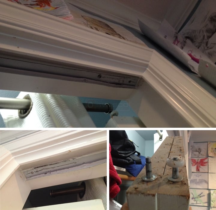 User submitted photos of a bi-fold door hardware.