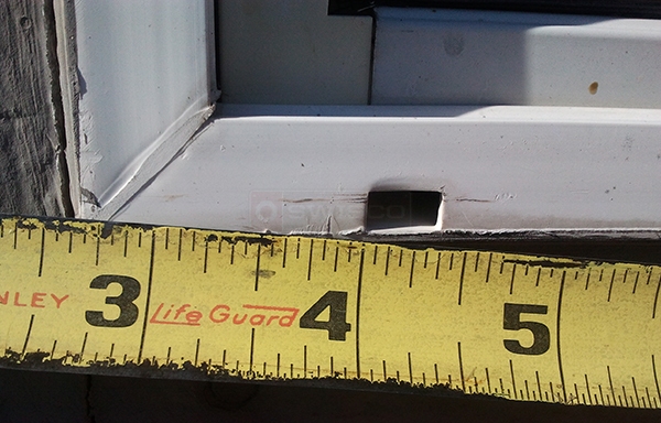 User submitted a photo of a weep hole.