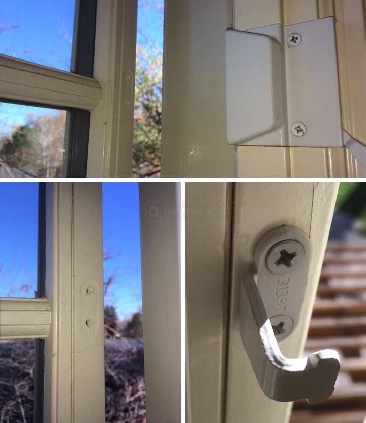 User submitted photos of window hardware.