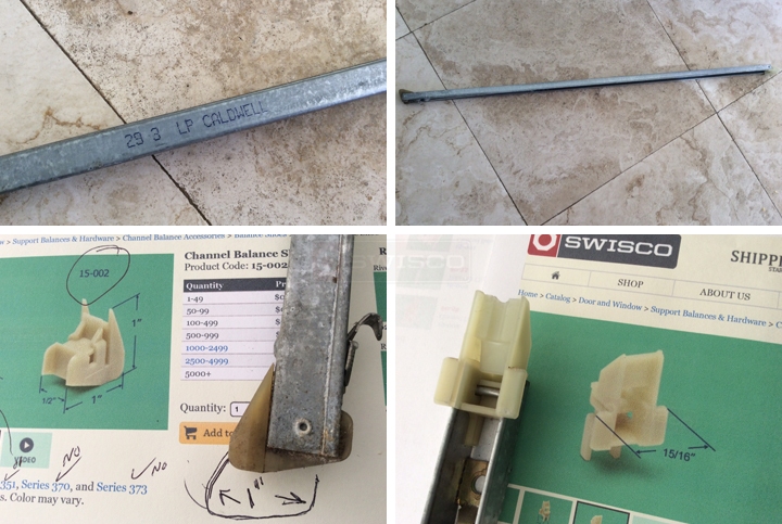 User submitted photos of a window balance.