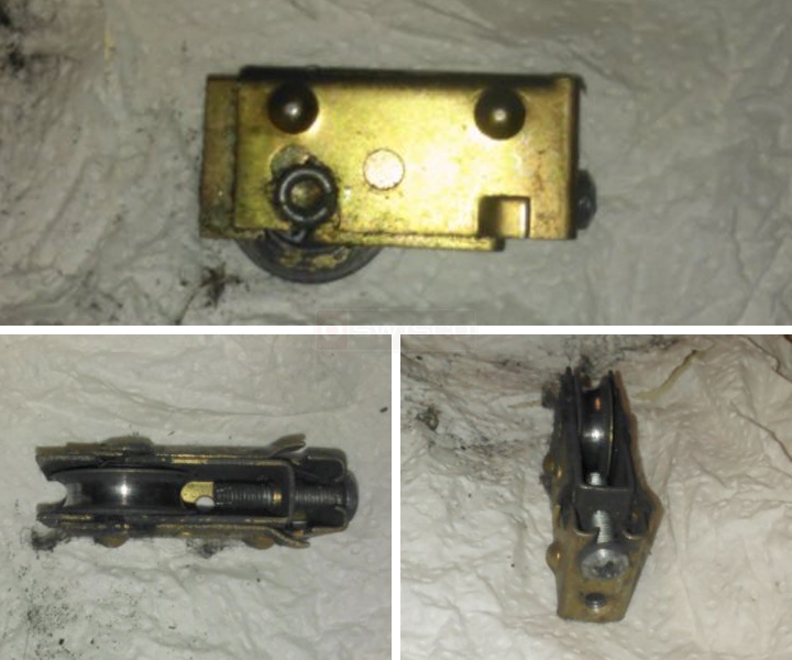 User submitted photos of a patio door roller.