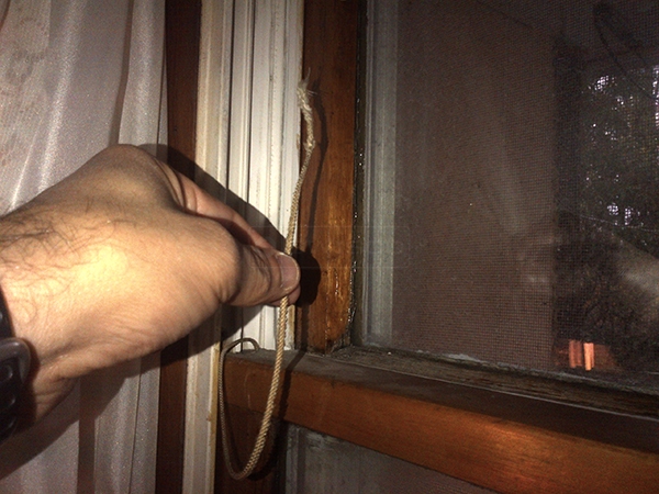 User submitted a photo of window hardware.