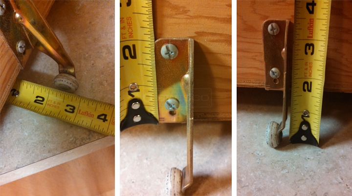 User submitted photos of a drawer roller.