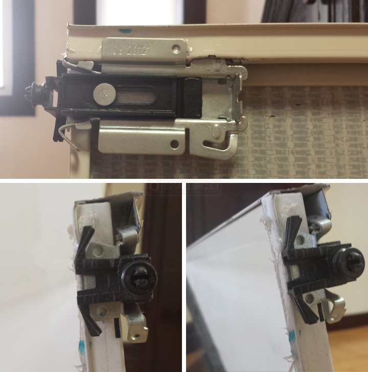User submitted photos of mirror closet door hardware.