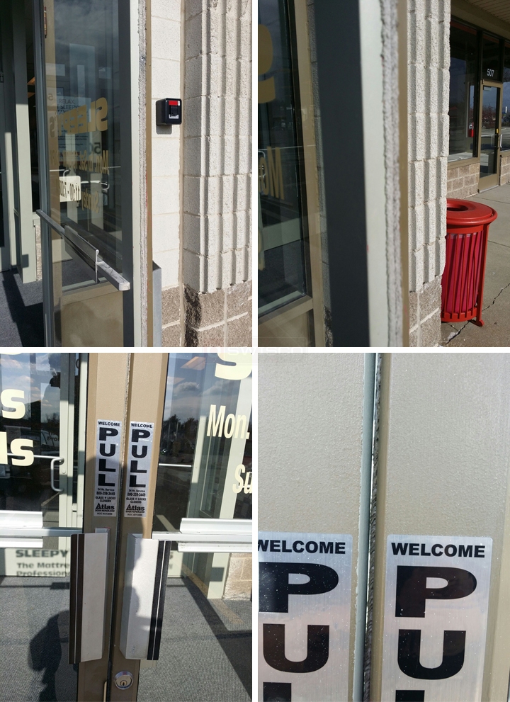 User submitted photos of a commercial door.