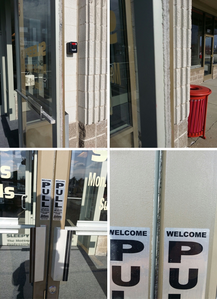 User submitted photos of a commercial door.