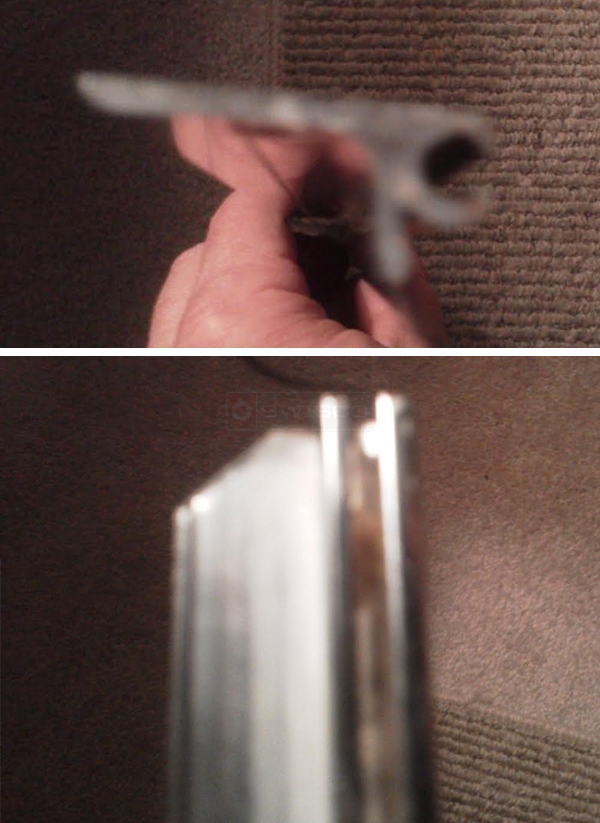 User submitted photos of a shower door sweep.