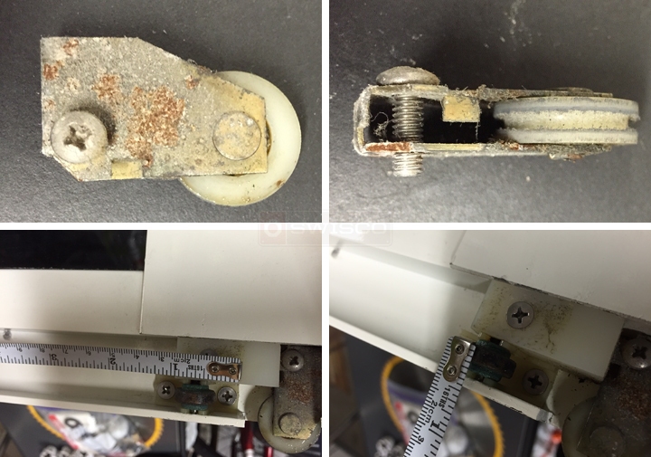 User submitted photos of patio door hardware.