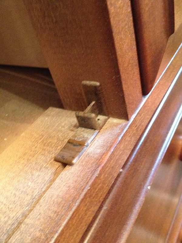 User submitted a photo of drawer hardware.