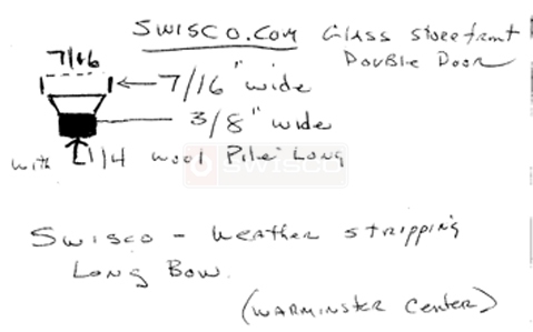 User submitted photo of their weatherseal.