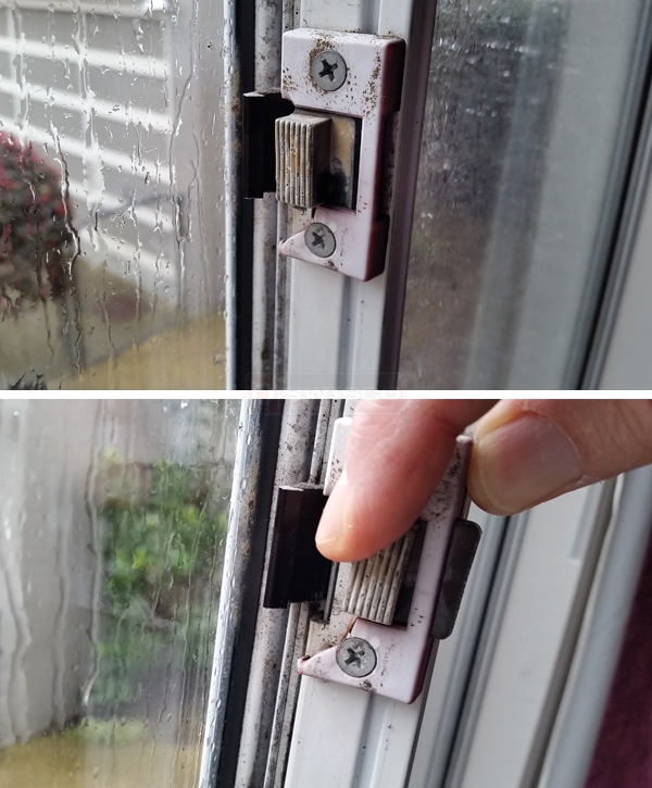 User submitted photos of a window lock.