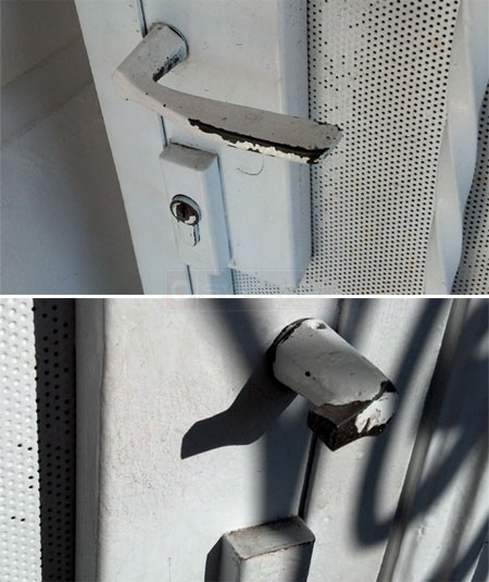 User submitted photo of their broken door handle