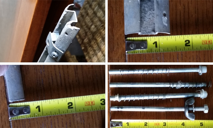 User submitted photos of closet door hardware.