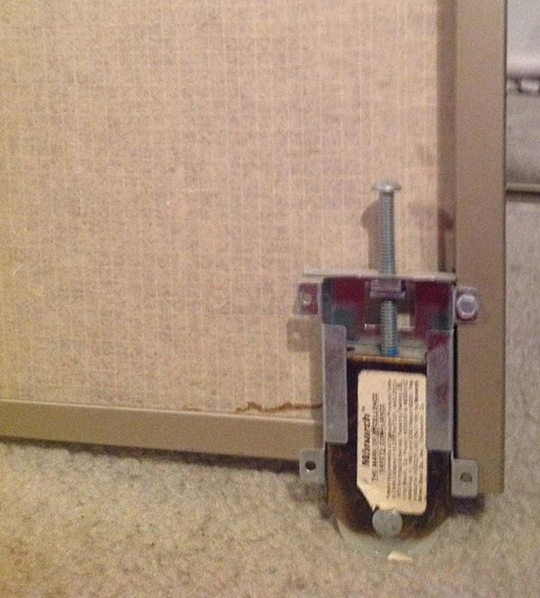 User submitted a photo of a mirror closet door roller.