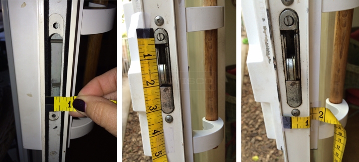 User submitted photos of patio door hardware.