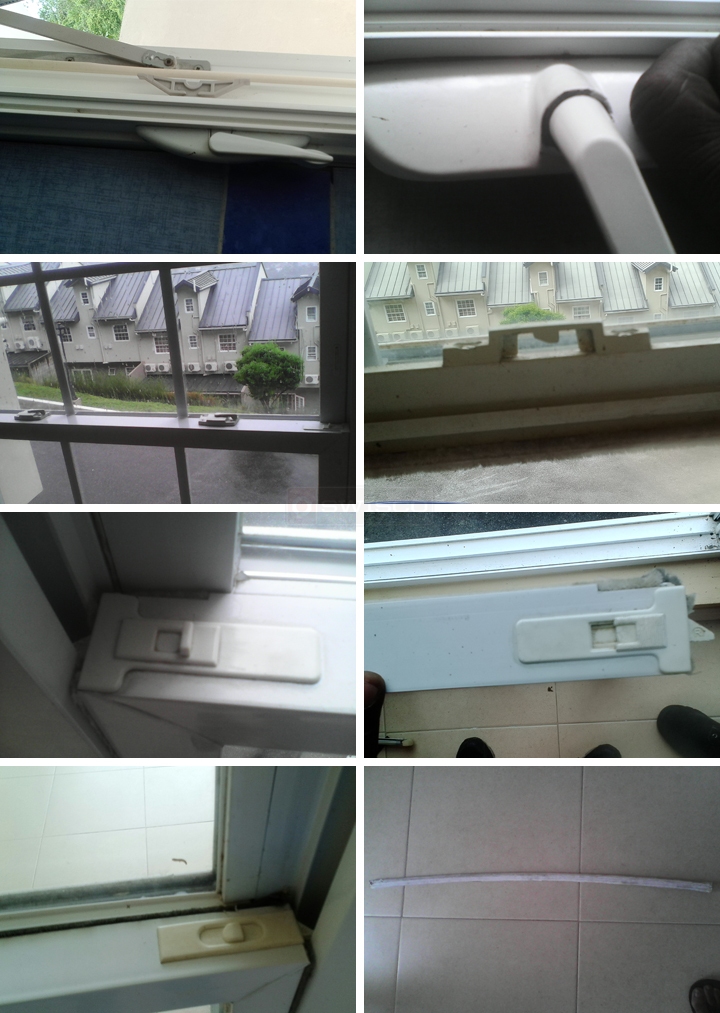 User submitted photos of window hardware.