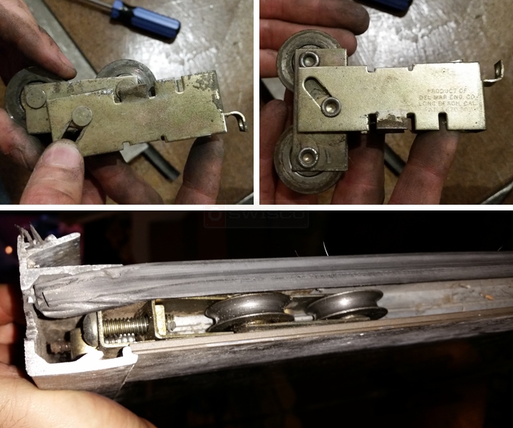 User submitted photos of a patio door roller.