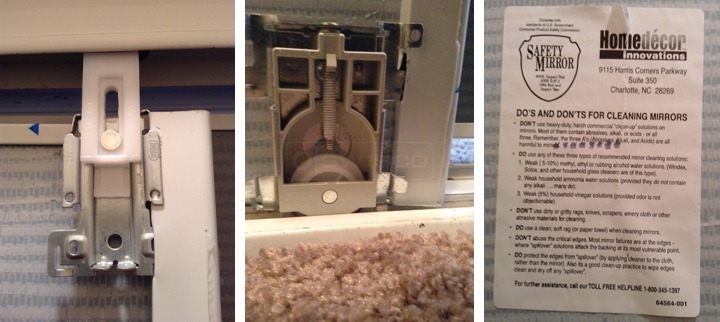 User submitted photos of closet hardware.
