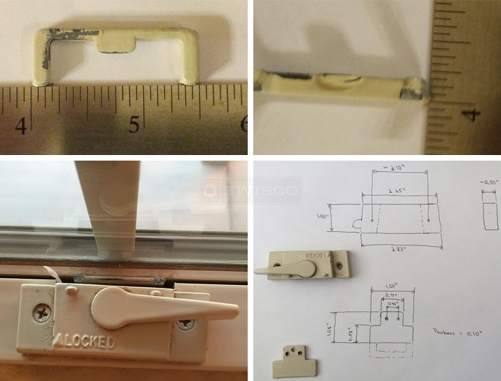 User submitted photos of a window lock & keeper.