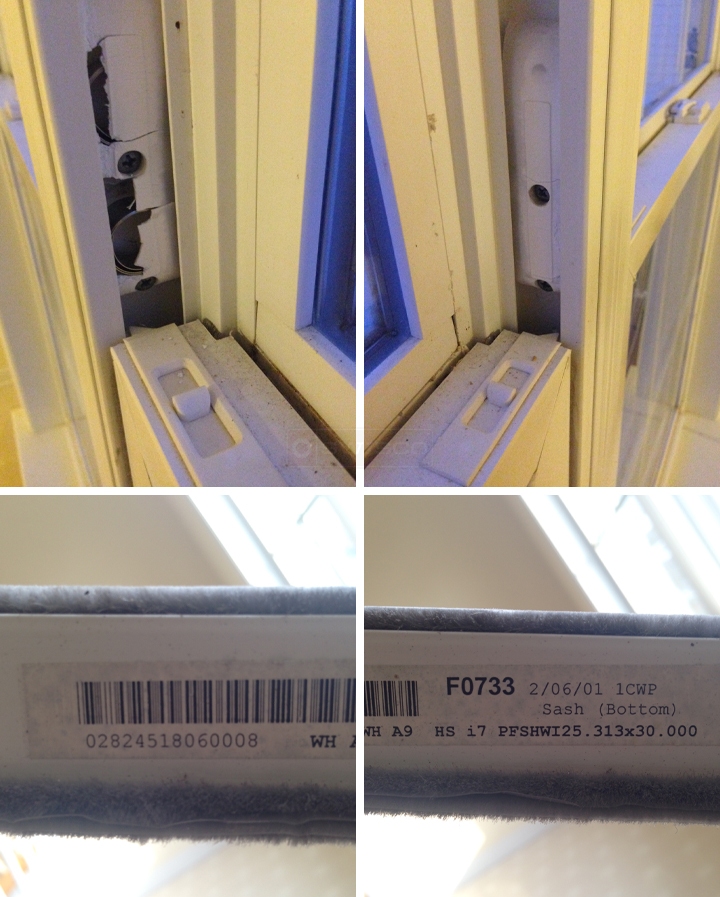 User submitted photos of window hardware.