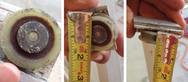 User submitted photos of a patio door roller.