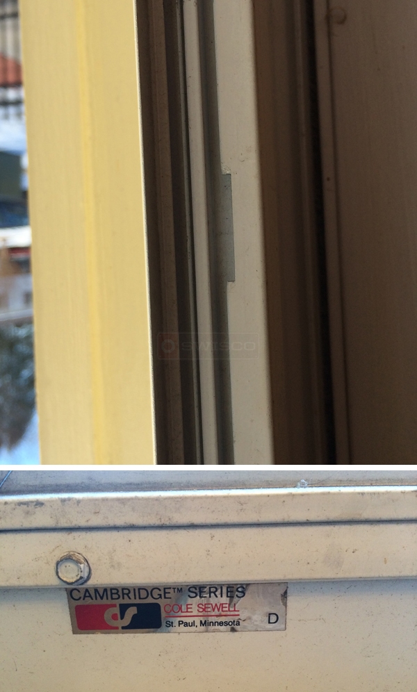User submitted photos of storm door hardware.