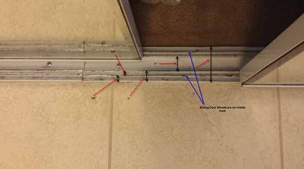 User submitted a photo of a closet door track.