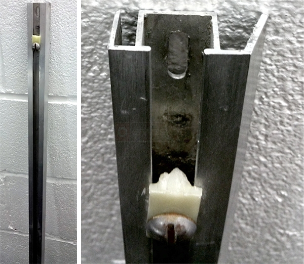 User submitted photos of bi-fold door track.