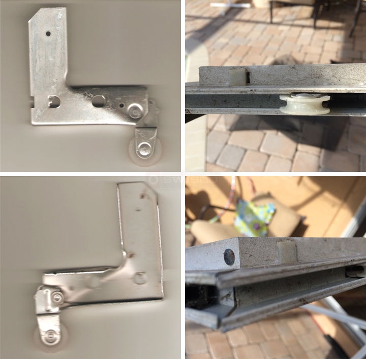 User submitted photos of patio door hardware.
