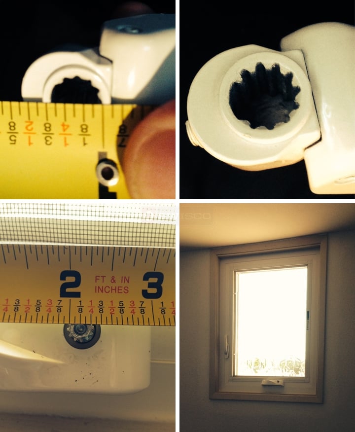 User submitted photos of skylight hardware.