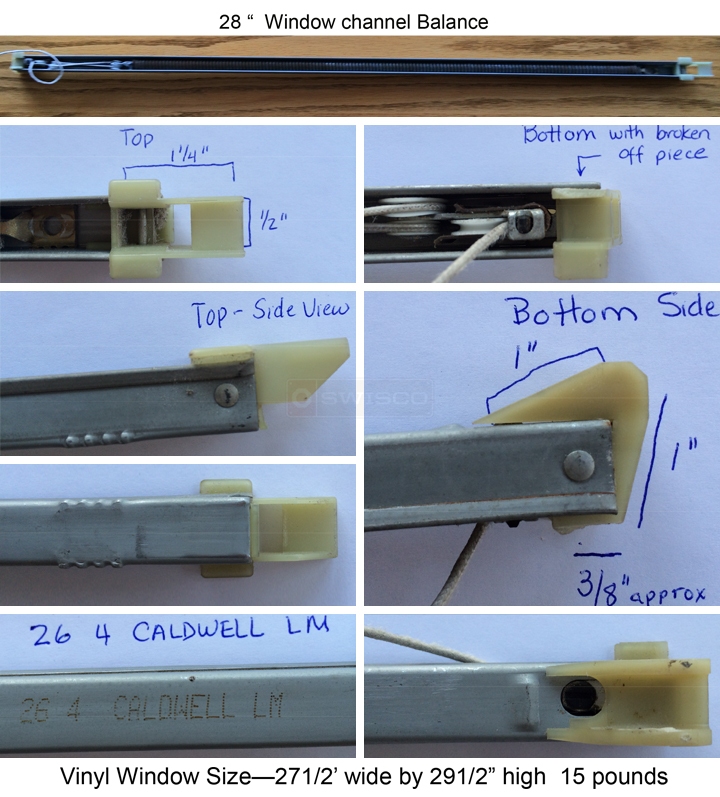 User submitted photos of a window balance.
