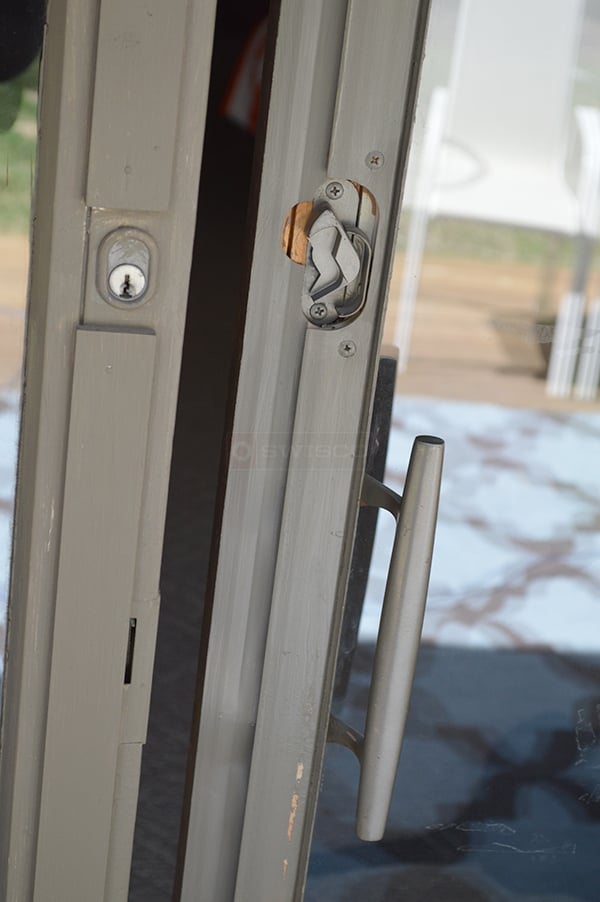 User submitted a photo of patio door hardware.