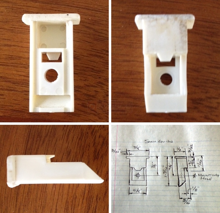 User submitted photos of a top sash guide.