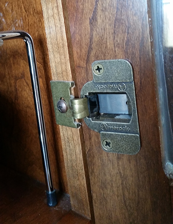 User submitted a photo of a cabinet hinge.