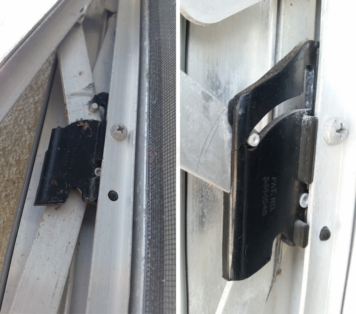 User submitted photos of window hardware.