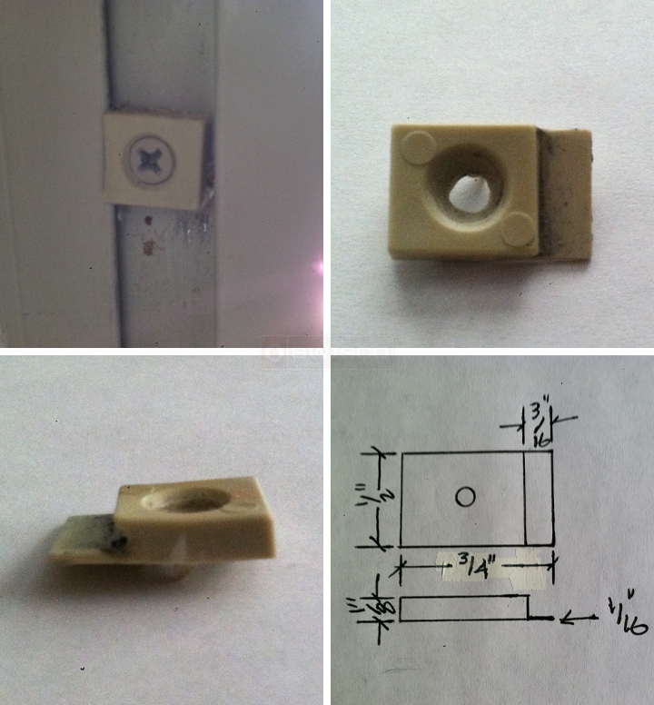 User submitted photos of a window guide.