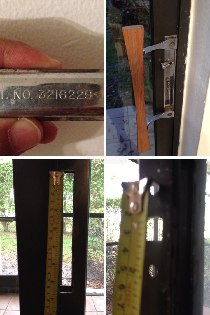 User submitted photos of patio door hardware.