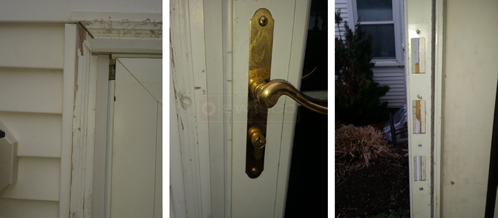 User submitted photos of storm door hardware.