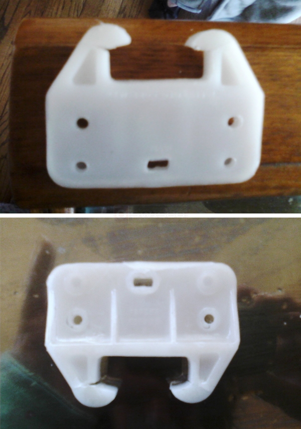 User submitted photos of a drawer guide.