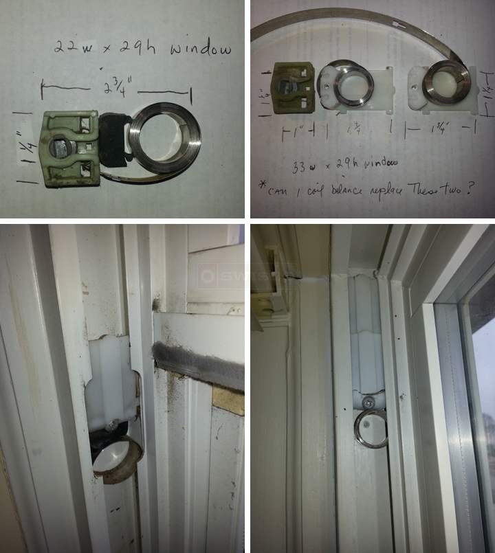 User submitted photos of a window balance.