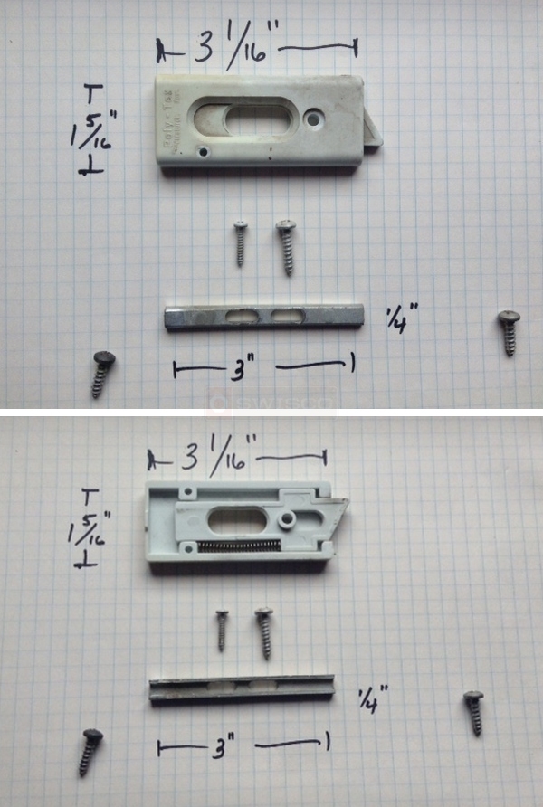 User submitted photos of a tilt latch and pivot bar.