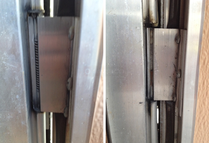 User submitted photos of a storm door hinge.
