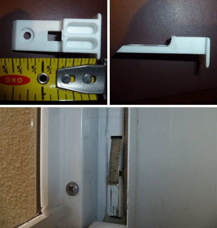 User submitted photos of a top sash guide & take out clip.