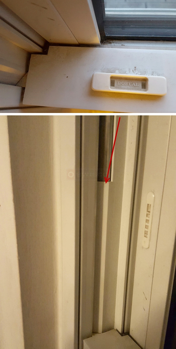 User submitted photos of window hardware.